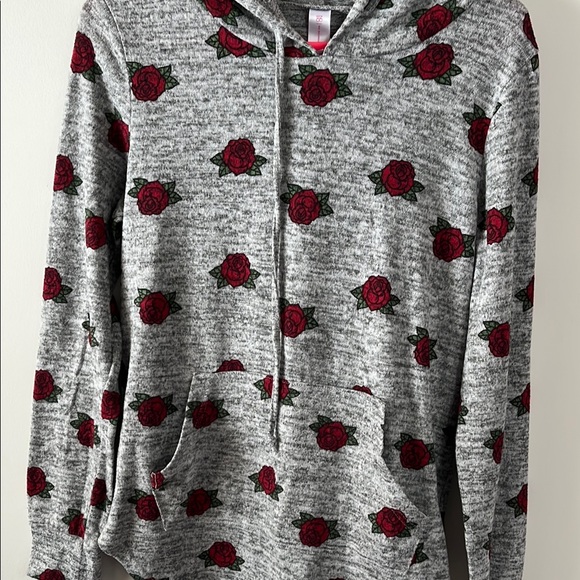 No Boundaries Gray Long Sleeve Relaxed Hoodie - Picture 1 of 8